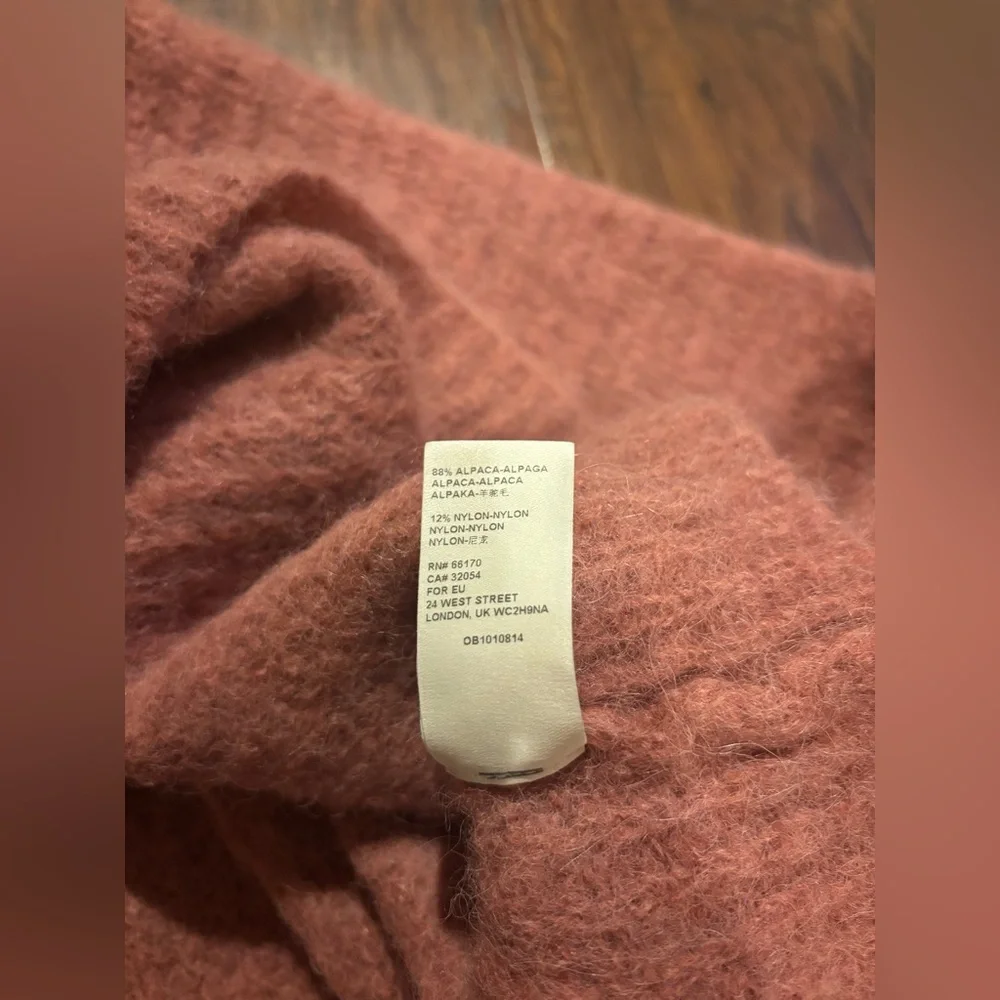 Free People Moonbeam V-Neck Oversized Alpaca Sweater Prairie Rose Size XS - Picture 4 of 4